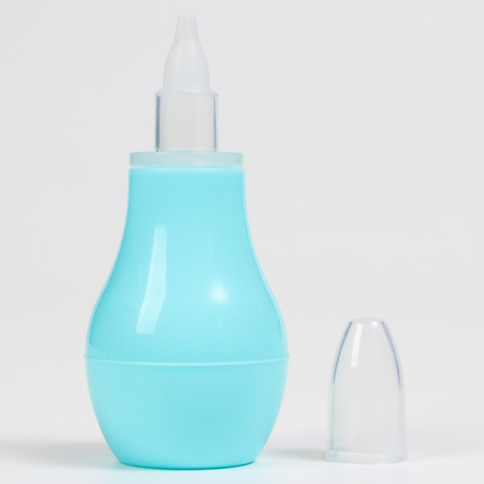 Детский назальный аспиратор, с колпачком, цвет бирюзовый Детский назальный аспиратор, с колпачком, цвет бирюзовый