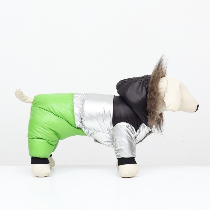 Комбинезон  Комбинезон "Пушок", размер 12 (ДС 28 см, ОГ 38 см, ОШ 27 см), зелёный