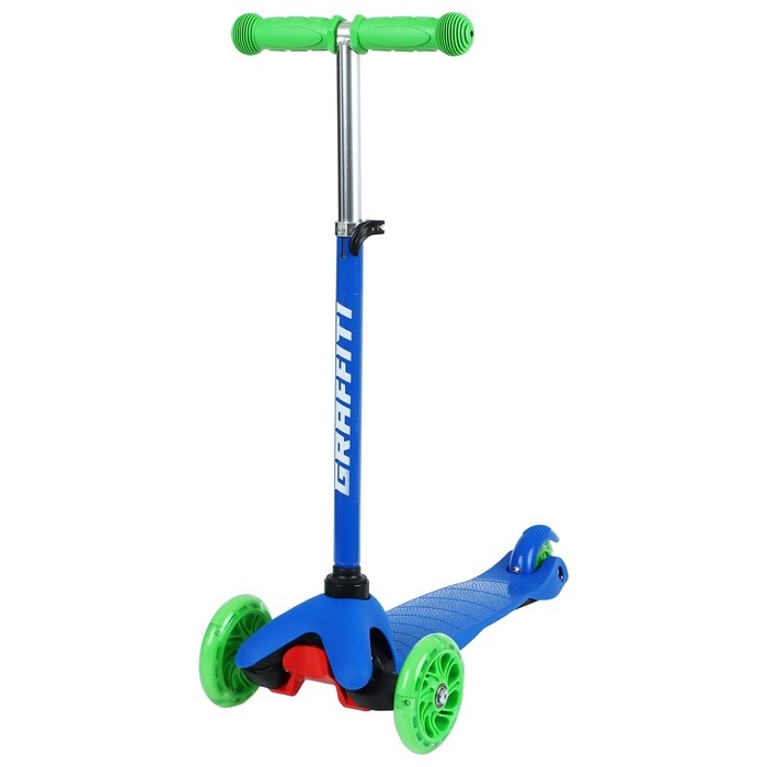 Самокат GRAFFITI, колёса световые PU 110/75 мм, ABEC 7, цвет синий Самокат GRAFFITI, колёса световые PU 110/75 мм, ABEC 7, цвет синий