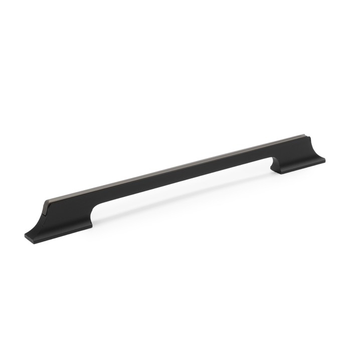 Ручка скоба CAPPIO, алюминий, м/о 224 мм, цвет черный с серой вставкой Ручка скоба CAPPIO, алюминий, м/о 224 мм, цвет черный с серой вставкой