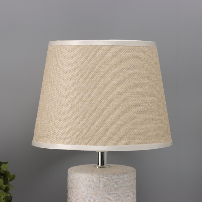 Лампа настольная Лампа настольная "Волны" 1х40Вт Е14 серый/бежевый 20х20х34см