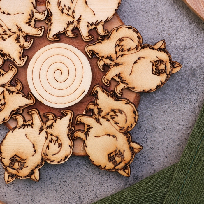 Подставка под горячее «Шпиц», 12см, можжевельник 10398275 Подставка под горячее «Шпиц», 12см, можжевельник 10398275