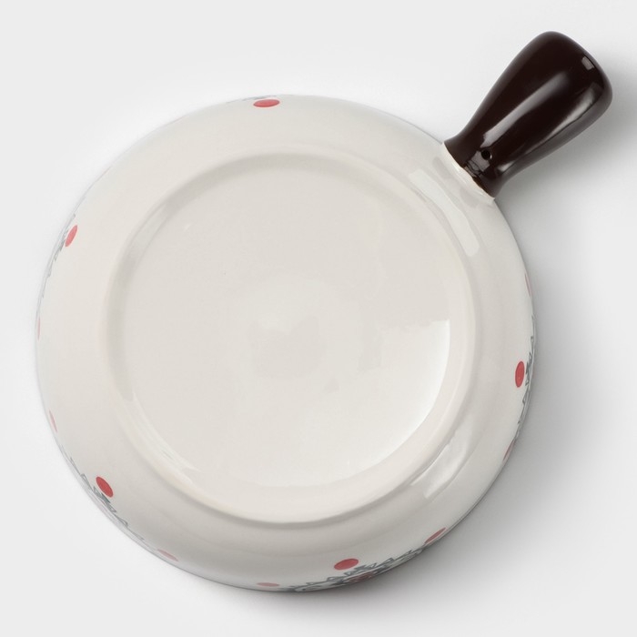 Кокотница керамическая «Узоры», 550 мл, цвет белый Кокотница керамическая «Узоры», 550 мл, цвет белый