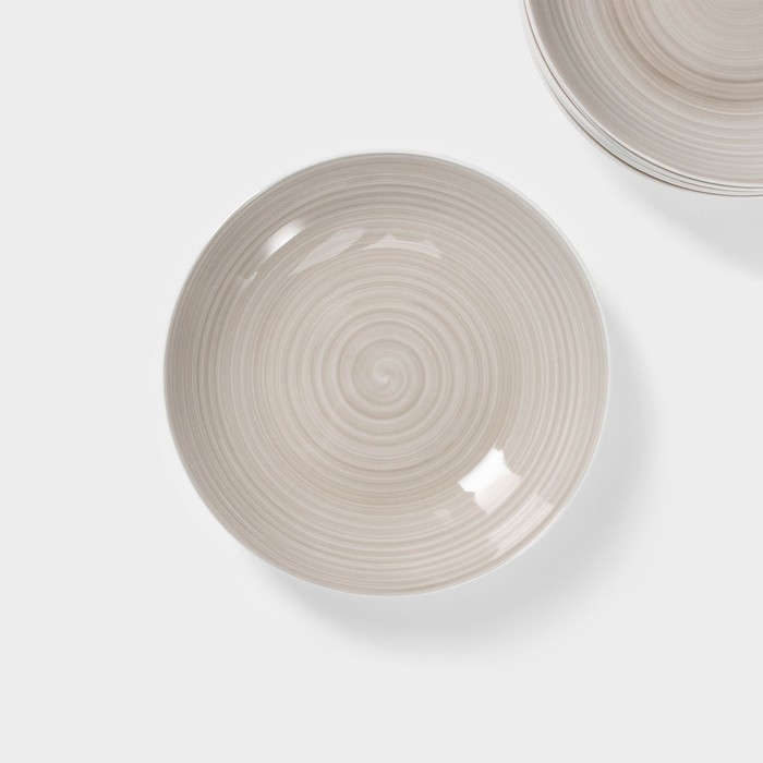 Набор тарелок глубоких Доляна «Палитра», 6 предметов, 700 мл, 20,2×20,2×4,2 см, цвет серый Набор тарелок глубоких Доляна «Палитра», 6 предметов, 700 мл, 20,2×20,2×4,2 см, цвет серый