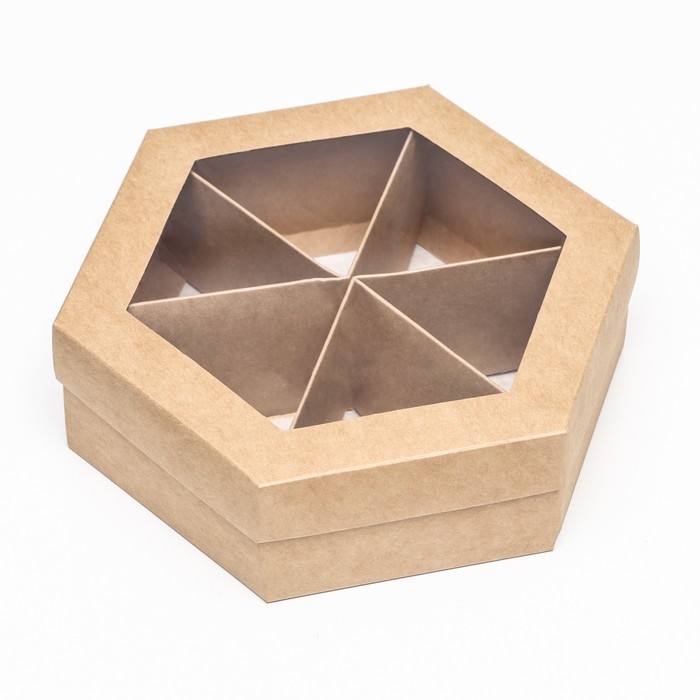 Коробка под сухофрукты менажница 18,5 х 18,5 х 5,5 см Коробка под сухофрукты менажница 18,5 х 18,5 х 5,5 см