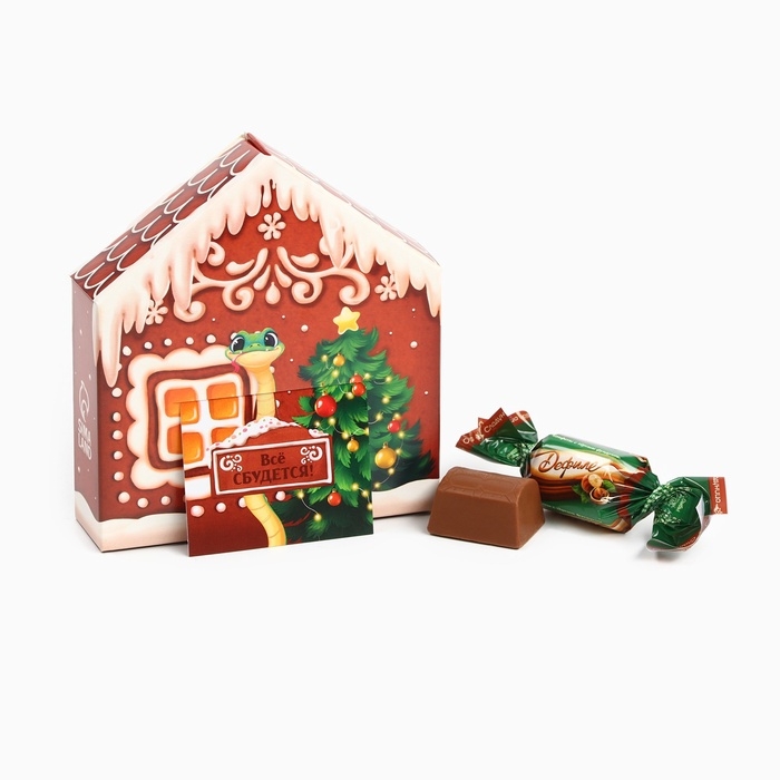 Конфеты в коробке письме  Конфеты в коробке письме "Сладкого нового года", 30 г