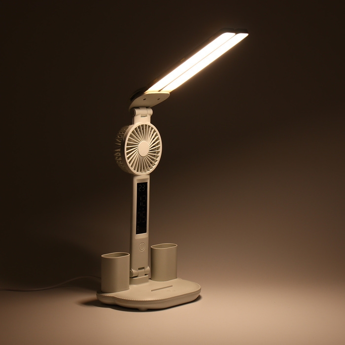 Часы - лампа электронные: календарь, термометр, органайзер, вентилятор, 7 Вт, 3 режима, USB Часы - лампа электронные: календарь, термометр, органайзер, вентилятор, 7 Вт, 3 режима, USB