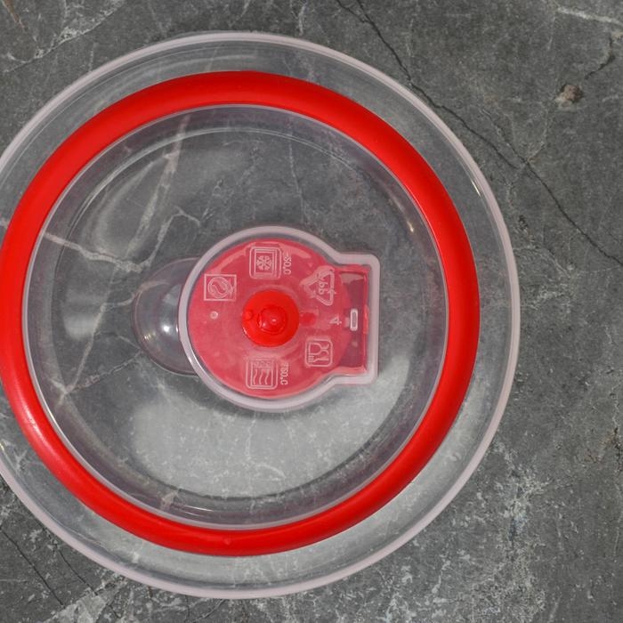 Набор салатников керамических с вакуумными крышками &laquo;Розалинда&raquo;, 3 предмета: 250 мл, 550 мл, 850 мл, d=15/13/9,5/ см