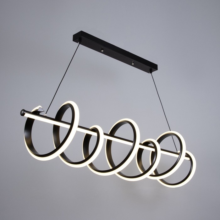 Светильник с ПДУ Светильник с ПДУ "Спираль" LED 120Вт 3000-6000К черный 100х28х27 см