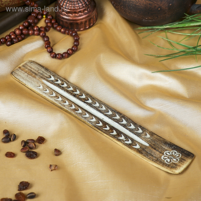 Подставка под благовония  Подставка под благовония "Клевер" дерево 0,5х3,5х26 см