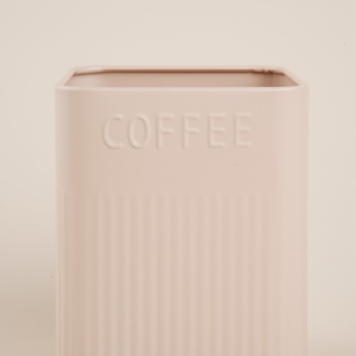 Банка для кофе &laquo;Сан-Лоренцо&raquo;, 10&times;13 см, цвет розовый, с бамбуковой крышкой