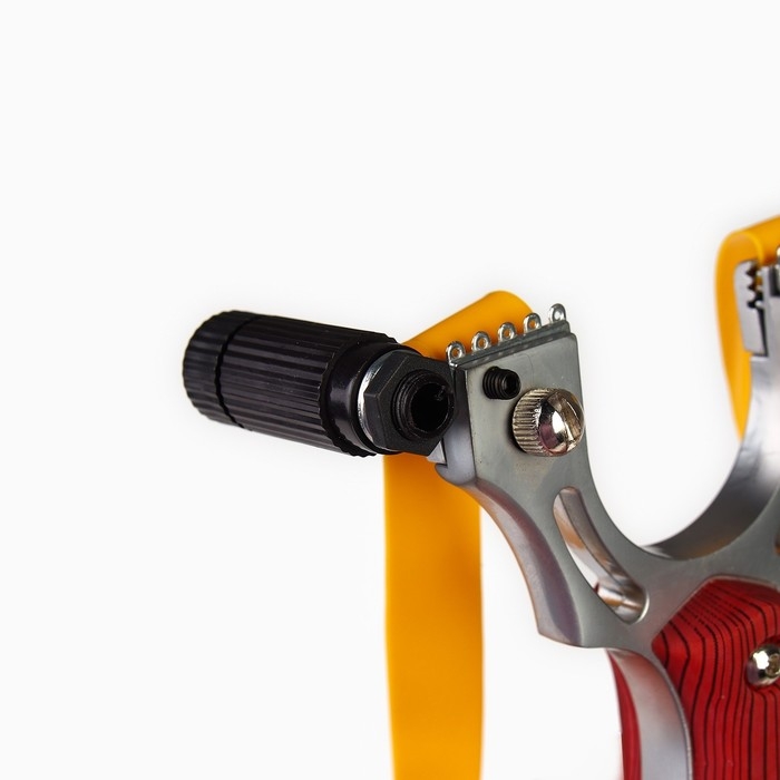 Рогатка спортивная, рыболовная Рогатка спортивная, рыболовная "Бук" с уровнем, прицелом и жгутом для стрел, металл, 11 см