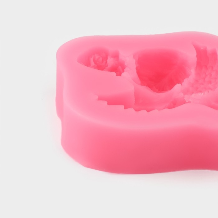 Молд «Ангел с букетом», силикон, 9,3×6×1,9 см, цвет розовый Молд «Ангел с букетом», силикон, 9,3×6×1,9 см, цвет розовый