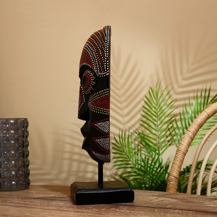 Маска Маска "Бу" на подставке, албезия 20х10х45 см