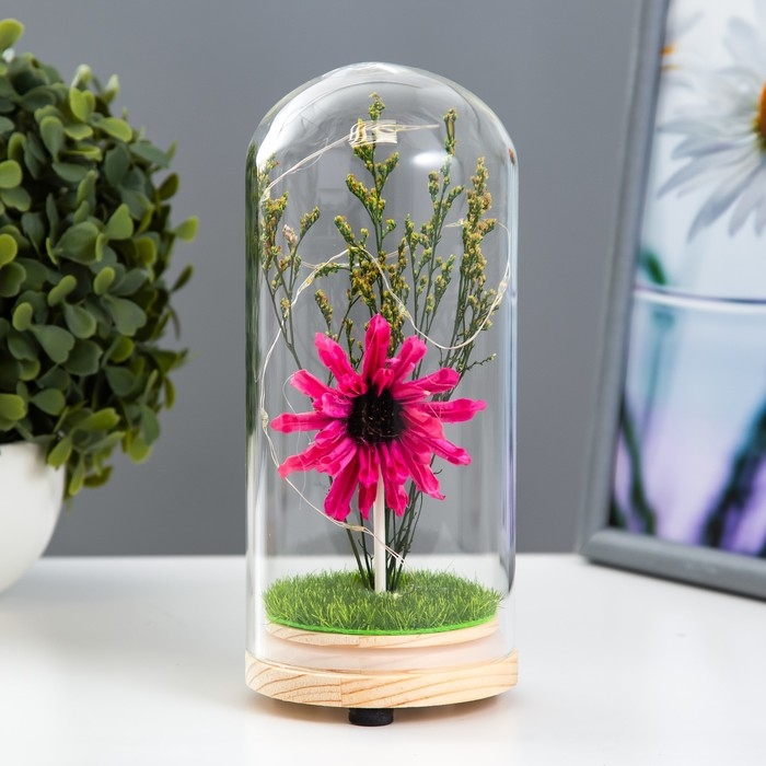 Ночник колба Ночник колба "Цветок" LED от батареек LR44 МИКС 8х8х19 см RISALUX