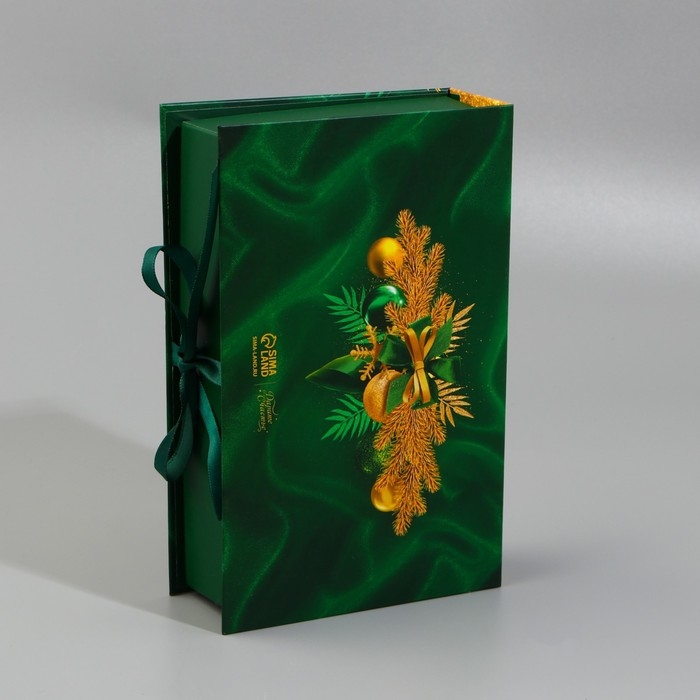 Коробка‒книга «С Новым Годом!», изумрудная, 20 х 12.5 х 5 см, Новый год Коробка‒книга «С Новым Годом!», изумрудная, 20 х 12.5 х 5 см, Новый год