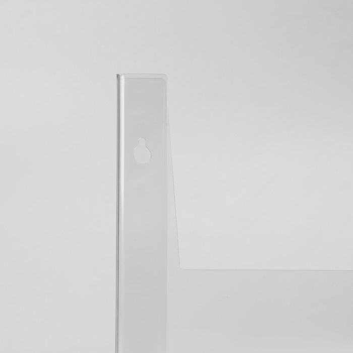 Настенная подставка А4 объемная, 22×3×30 см, оргстекло 2 мм, В ЗАЩИТНОЙ ПЛЁНКЕ