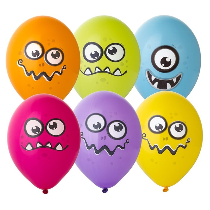 Шар латексный 14 Шар латексный 14" «Забавные монстрики», набор 50 шт., виды МИКС