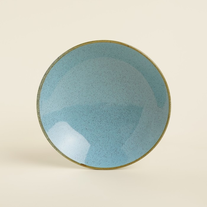 Набор мисок фарфоровых SL Home «Аззура», 380 мл, d=16,5 см, цвет голубой