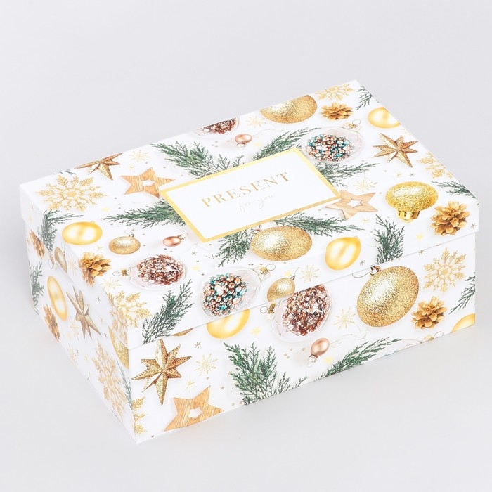 Набор коробок подарочных 15 в 1 «С Новым годом», 12 х 7 х 4 см - 46,6 х 35,2 х 17.5 см, Новый год