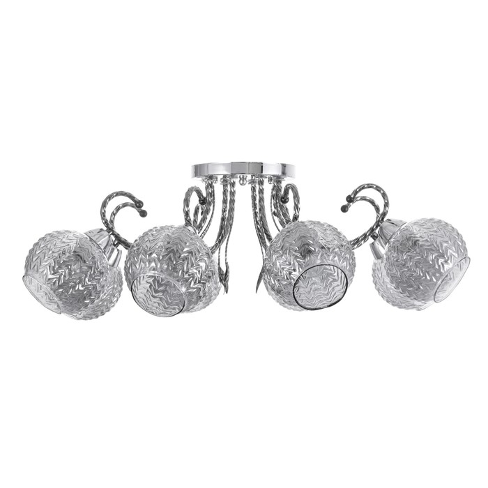 Люстра Люстра "Тереза" 8х40Вт Е27 Хром, черный хром 74х74х22см