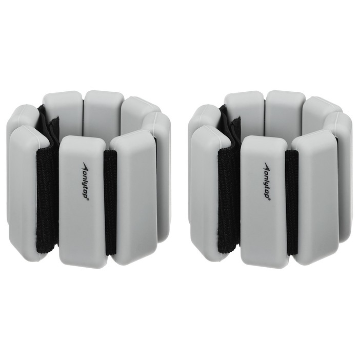 Утяжелители ONLYTOP, 2 шт. х 0,5 кг, цвет серый Утяжелители ONLYTOP, 2 шт. х 0,5 кг, цвет серый