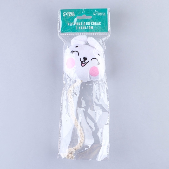 Игрушка для собак «Зайка», с канатом Игрушка для собак «Зайка», с канатом