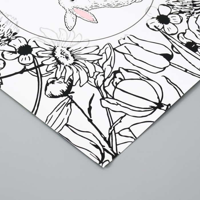 Бумага для скрапбукинга двусторонняя Бумага для скрапбукинга двусторонняя "Зайчики и цыплёнок" плотность 180 гр набор 5 шт 30,5х32 см 1