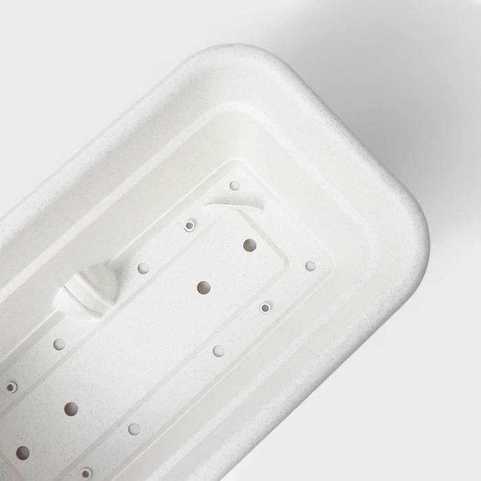 Ящик балконный для цветов, 40 см, цвет мрамор Ящик балконный для цветов, 40 см, цвет мрамор