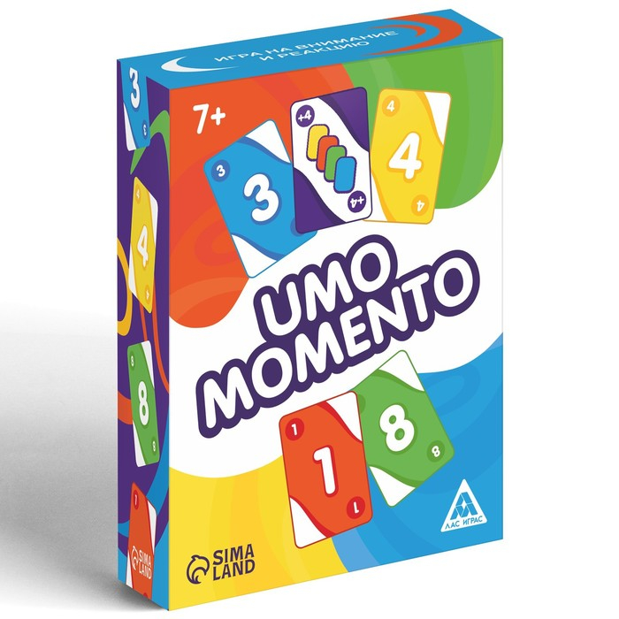 Настольная игра на реакцию и внимание «UMO momento», 108 карт, 7+ Настольная игра на реакцию и внимание «UMO momento», 108 карт, 7+