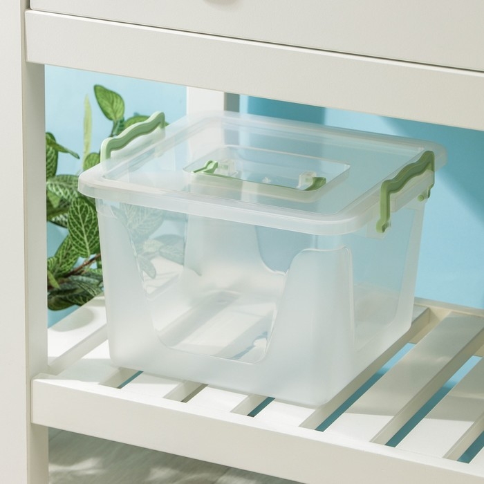 Контейнер пищевой, 8,5 л, прозрачный, ручки МИКС