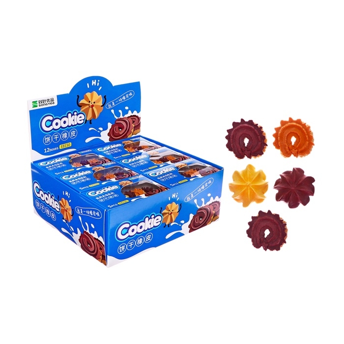 Набор ластиков фигурных 5 штук Печенья в коробке Набор ластиков фигурных 5 штук Печенья в коробке