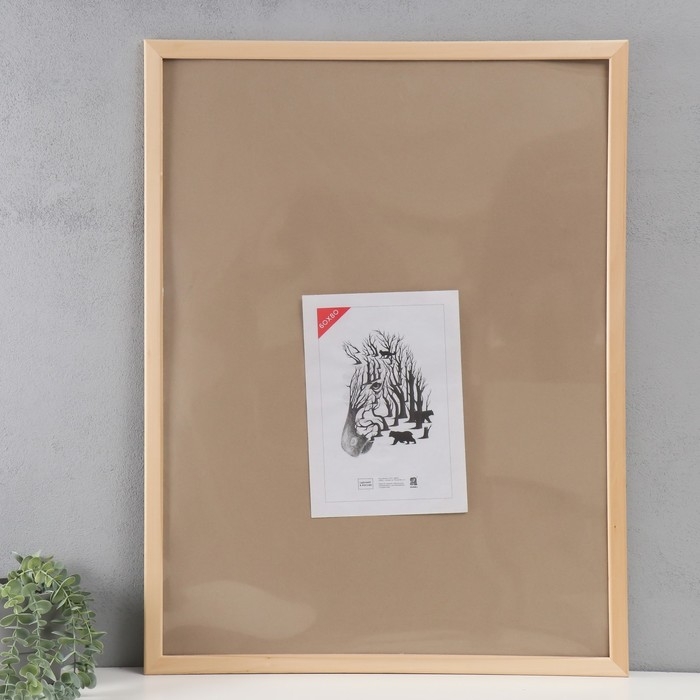 Фоторамка дерево (2500) 60Х80 см, цвет натуральный (пластиковый экран) Фоторамка дерево (2500) 60Х80 см, цвет натуральный (пластиковый экран)