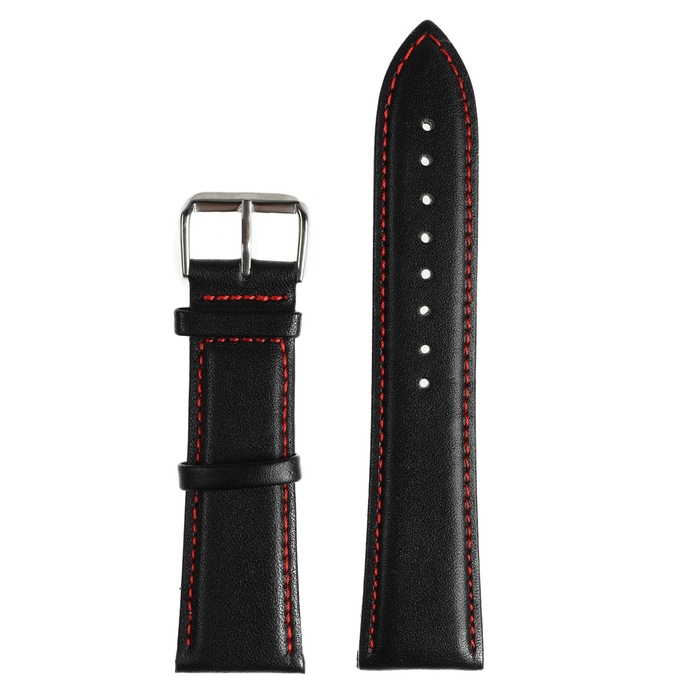Ремешок для часов Ремешок для часов "Соломон" 24 мм, натуральная кожа, l-20 см, черный
