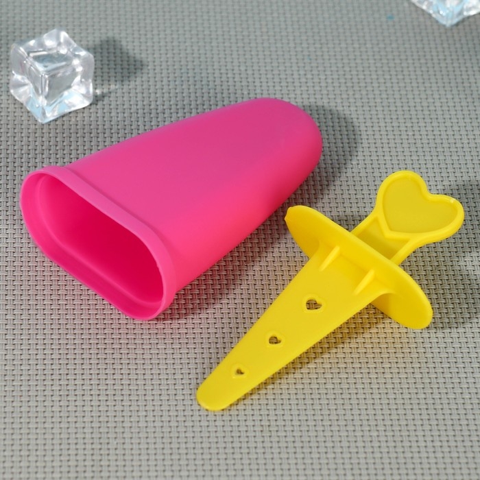 Форма для мороженого Доляна «Кьют», 11×6×12 см, 4 ячейки, цвет прозрачный Форма для мороженого Доляна «Кьют», 11×6×12 см, 4 ячейки, цвет прозрачный