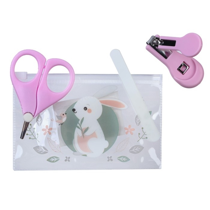 Маникюрный набор детский для самых маленьких «Зайка» (ножницы+щипчики+пилка) Маникюрный набор детский для самых маленьких «Зайка» (ножницы+щипчики+пилка)
