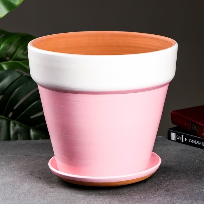 Горшок цветочный, розовый, h28, d31, 12л Горшок цветочный, розовый, h28, d31, 12л