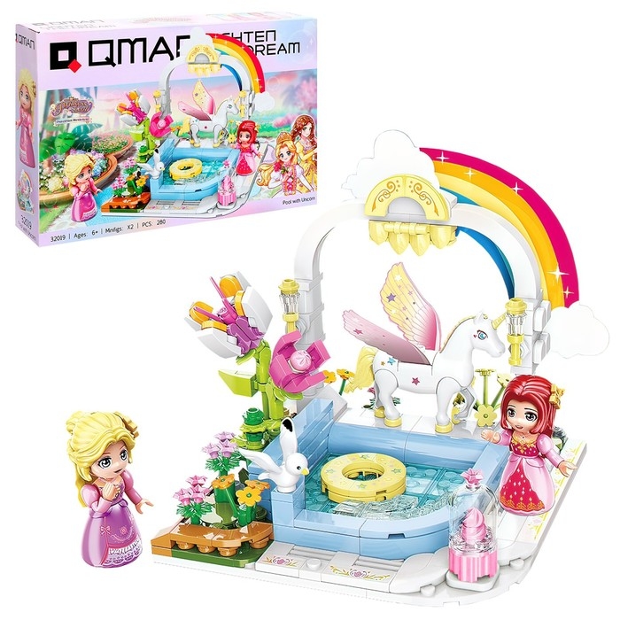 Конструктор Принцессы «Бассейн с единорогом», 280 деталей Конструктор Принцессы «Бассейн с единорогом», 280 деталей