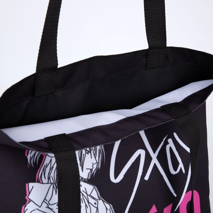 Шопер детский для девочки без застёжки, цвет чёрный Шопер детский для девочки без застёжки, цвет чёрный