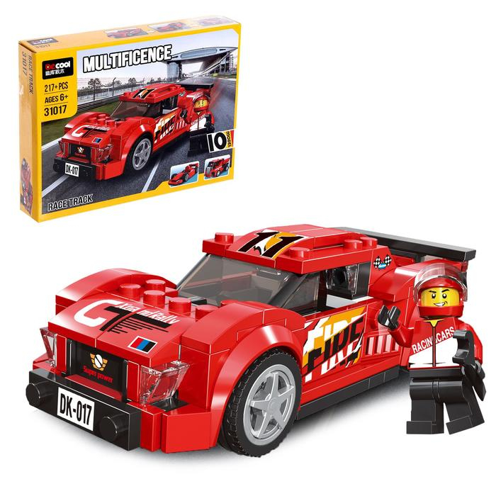 Конструктор блочный «Спорткар», 217 деталей, 10 вариантов сборки Конструктор блочный «Спорткар», 217 деталей, 10 вариантов сборки