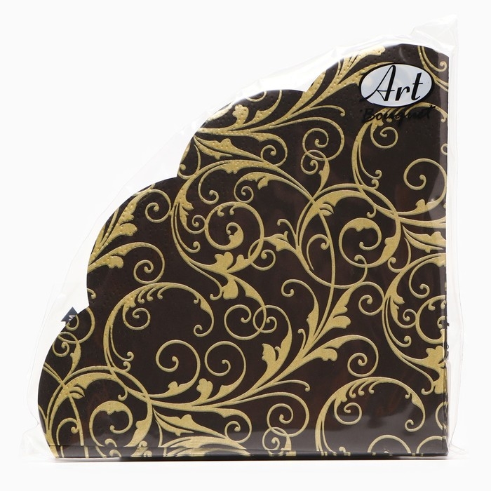 Новогодние салфетки бумажные Art Bouquet Rondo «Очарование на черном», 3 слоя, d 32 см., 12 шт. Новогодние салфетки бумажные Art Bouquet Rondo «Очарование на черном», 3 слоя, d 32 см., 12 шт.