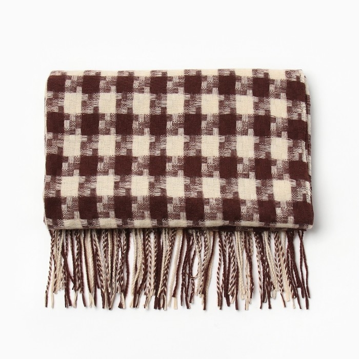 Шарф зимний с кистями MINAKU 65*180 + 8 см клетка Шарф зимний с кистями MINAKU 65*180 + 8 см клетка