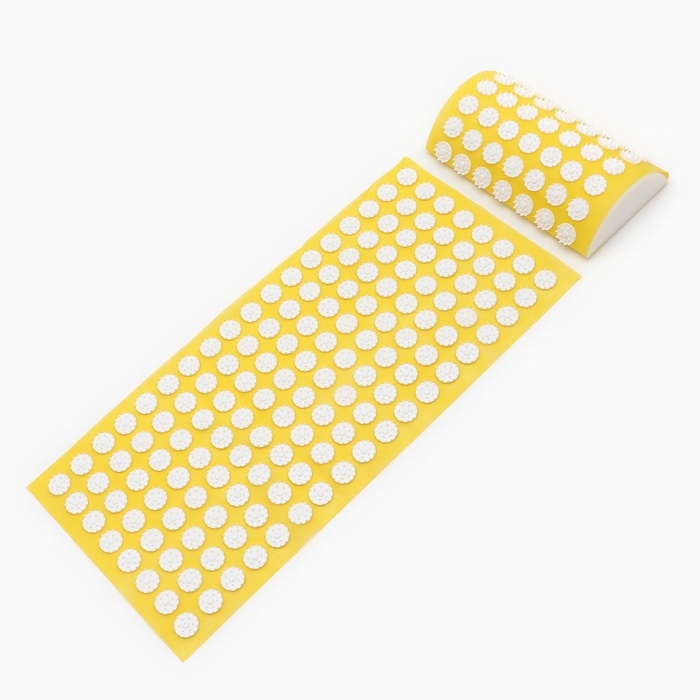 Аппликатор Кузнецова комплект, 144 колючки, спантекс, желтый, 260 х 560 мм + валик 140*230 Аппликатор Кузнецова комплект, 144 колючки, спантекс, желтый, 260 х 560 мм + валик 140*230