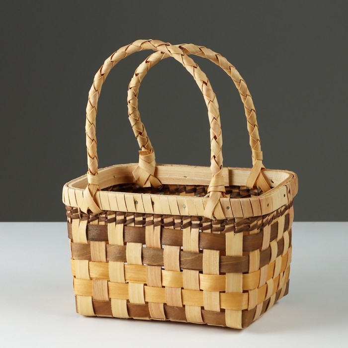Корзина плетеная, 19 x 14 x 11,5/25 см, секвойя Корзина плетеная, 19 x 14 x 11,5/25 см, секвойя