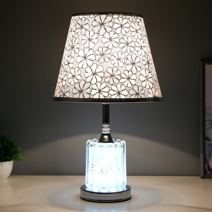 Настольная лампа с подсветкой Настольная лампа с подсветкой "Элоиза" Е27 40Вт хром 25х25х41 см