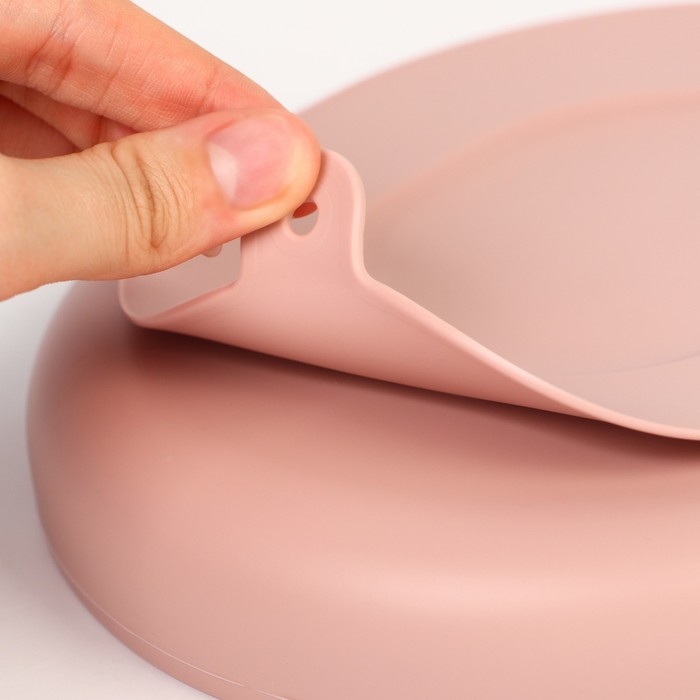 Тарелка детская 2 секции, «Слоник» M&B, 16х19,8х3, пыльная роза Тарелка детская 2 секции, «Слоник» M&B, 16х19,8х3, пыльная роза