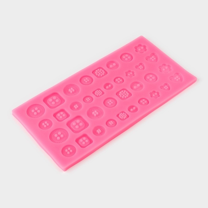 Молд «Пуговицы», силикон, 21,3×10,6 см, цвет МИКС Молд «Пуговицы», силикон, 21,3×10,6 см, цвет МИКС
