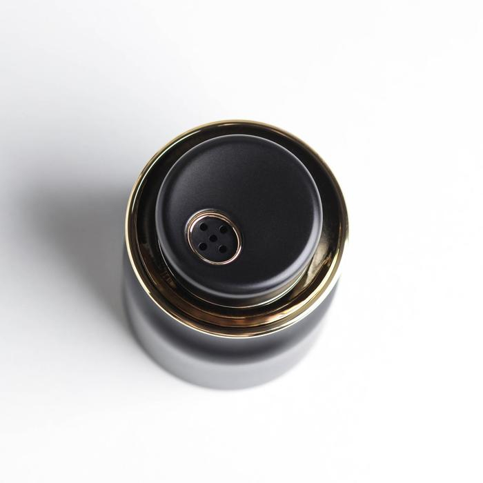 Набор для специй из стекла на подставке &laquo;Эстель&raquo;, 120 мл, 15&times;8&times;17,5 см, 2 шт, цвет чёрный