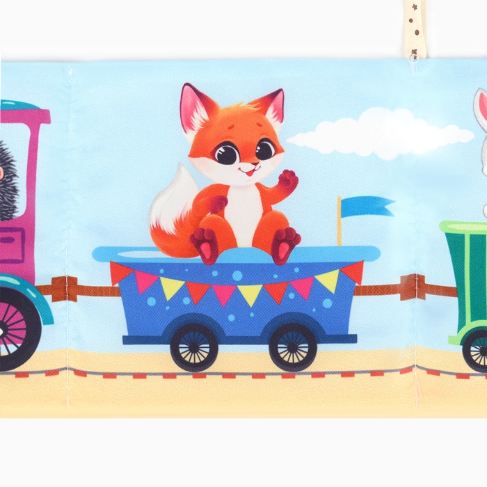 Бортик на кроватку «Паровозик» 14х70 см, Крошка Я Бортик на кроватку «Паровозик» 14х70 см, Крошка Я