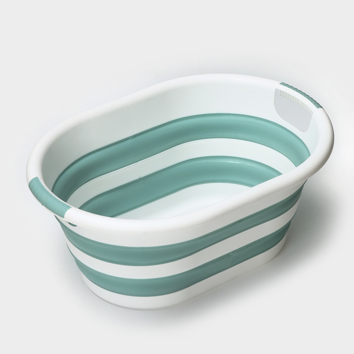 Таз складной «Флекс», 25 л, 54×38.5×7 см, цвет морская волна Таз складной «Флекс», 25 л, 54×38.5×7 см, цвет морская волна